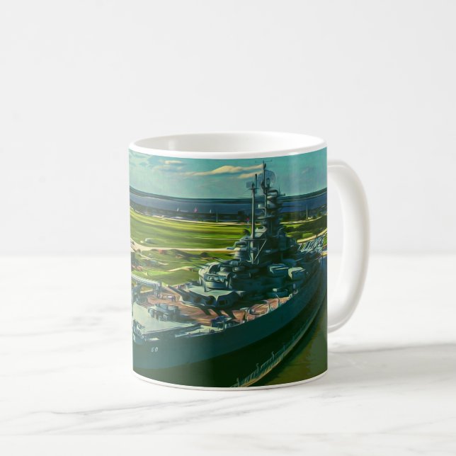 USS ALABAMA BATTLESHIP - MOBILE ALABAMA USA COFFEE MUG (Front Right)