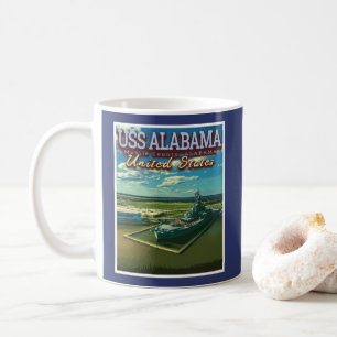 USS ALABAMA BATTLESHIP - MOBILE ALABAMA USA COFFEE MUG