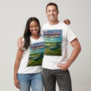 USS ALABAMA BATTLESHIP - MOBILE ALABAMA USA T-Shirt
