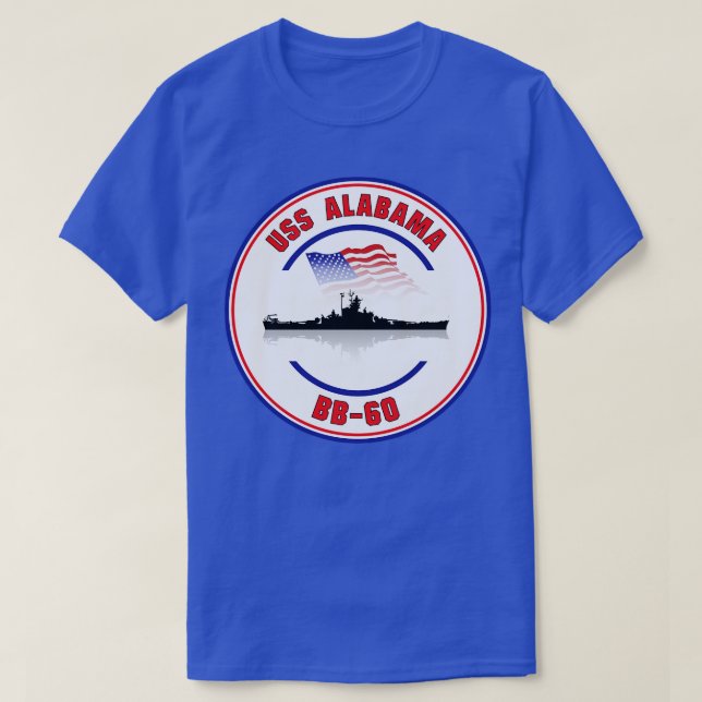 USS Alabama BB60 TShirt (Design Front)