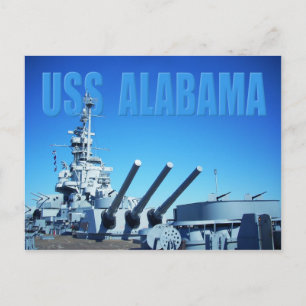 USS Alabama (BB-60), Mobile, AL Postcard