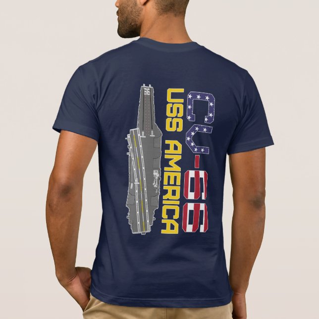 USS AMERICA CV-66 T-Shirt (Back)