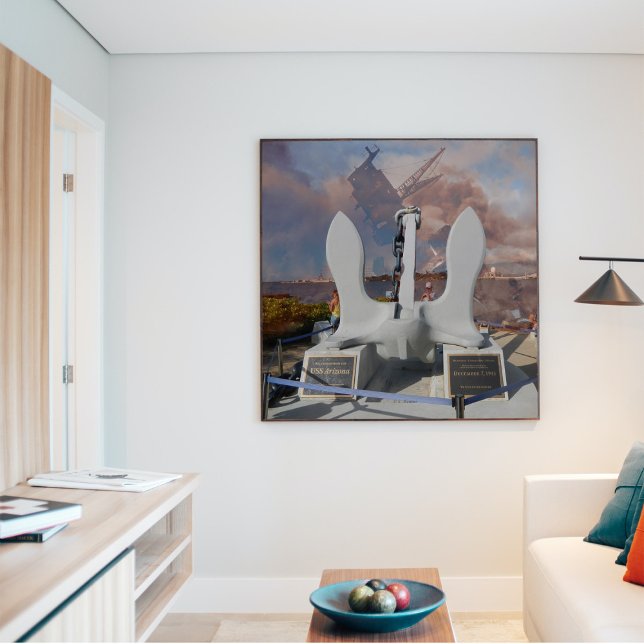 USS Arizona Anchor and ship at Pearl Harbour Poster (Creator Uploaded)