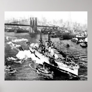 USS Arizona at New York Poster