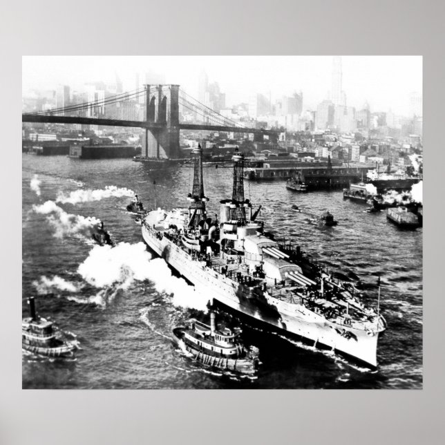 USS Arizona at New York Poster (Front)