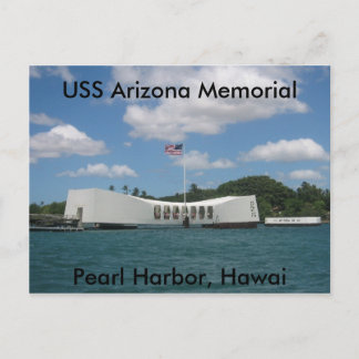 USS Arizona Memorial, Pearl Harbour, Hawai Postcard