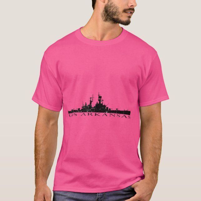 USS Arkansas CGN41 distressed graphic T-Shirt (Front)