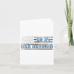 Uss Astoria World War Cruiser Ca-34 Us Army Card
