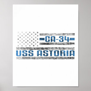 Uss Astoria World War Cruiser Ca-34 Us Army Poster