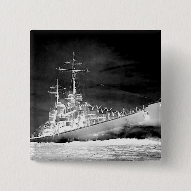 USS Atlanta 15 Cm Square Badge (Front)