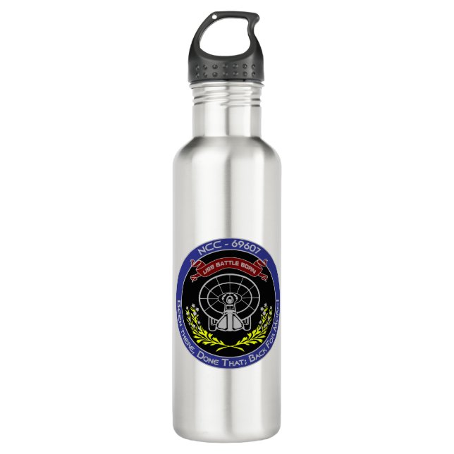 USS Battle Born water bottle (Front)