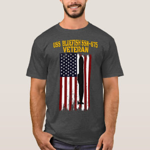 USS Bluefish SSN675 Submarine Veterans Day Fathers T-Shirt