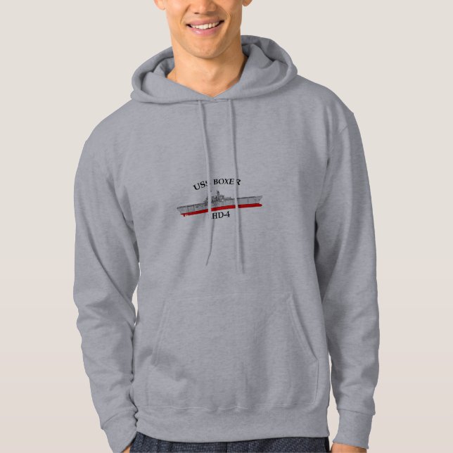 USS Boxer, LHD4,  Hoodie (Front)