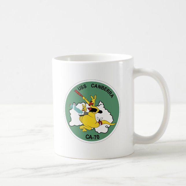 USS CANBERRA CA-70 SHIP MILITARY PATCH COFFEE MUG (Right)