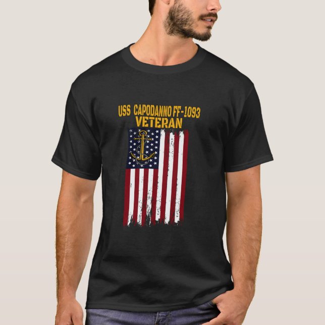 USS Capodanno FF 1093 Frigate Veterans Day Father  T-Shirt (Front)