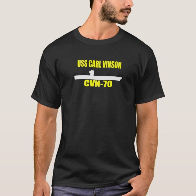 USS Carl Vinson CVN-70 Aircraft Carrier Sailor Vet T-Shirt (Front)