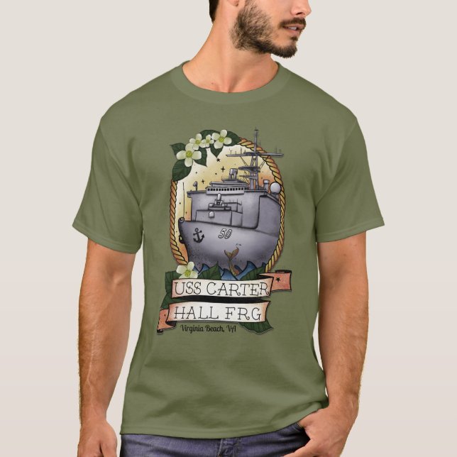 USS Carter Hall FRG Men’s T-shirt (Front)