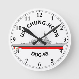 USS CHUNG-HOON - DDG-93 - ARLEIGH BURKE ROUND CLOCK