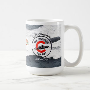 USS Cincinnati (SSN-693) Mug W/Background