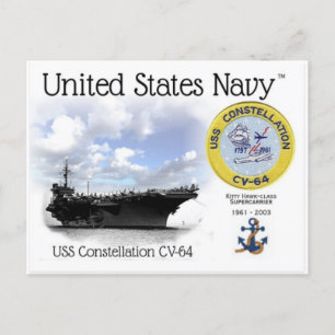 USS CONSTELLATION CV-64 AIRCRAFT Postcard