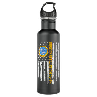 USS Constellation CV-64 American Flag 710 Ml Water Bottle