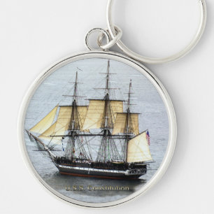 USS Constitution at Full Mask Key Ring