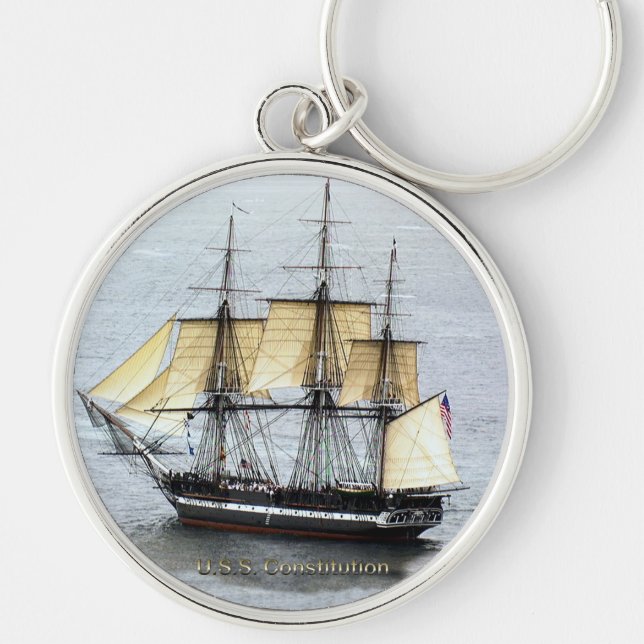 USS Constitution at Full Mask Key Ring (Front)