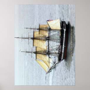 USS Constitution at Full Mask Poster