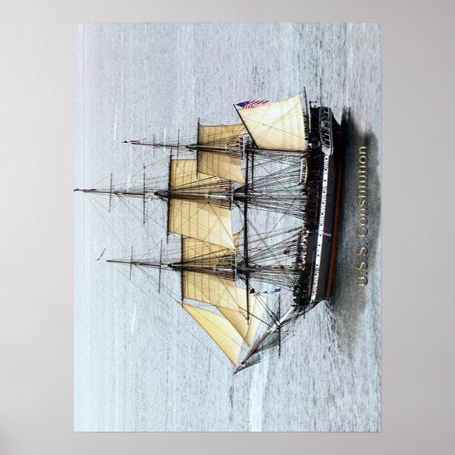 USS Constitution at Full Mask Poster (Front)