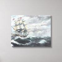 USS Constitution heads for HM Frigate Guerriere