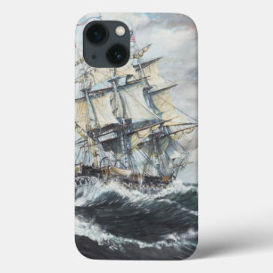USS Constitution heads for HM Frigate Guerriere iPhone 13 Case