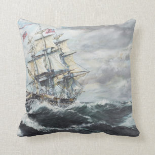 USS Constitution heads for HM Frigate Guerriere Cushion