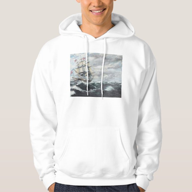 USS Constitution heads for HM Frigate Guerriere Hoodie (Front)
