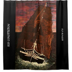 USS CONSTITUTION / OLD IRONSIDE  SHOWER CURTAIN