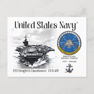 USS DWIGHT D. EISENHOWER CVN-69 - Postcard