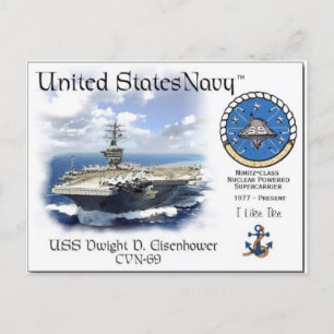 USS DWIGHT D. EISENHOWER CVN-69 Postcard