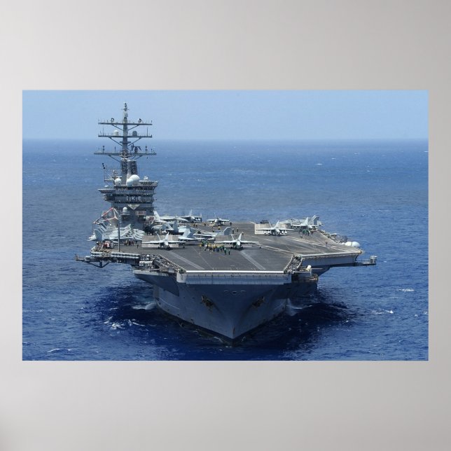 USS Dwight D. Eisenhower (CVN 69) Poster (Front)