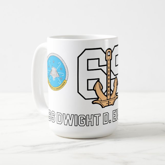 USS DWIGHT D. EISENHOWER MUG CVN-69 (Front Left)