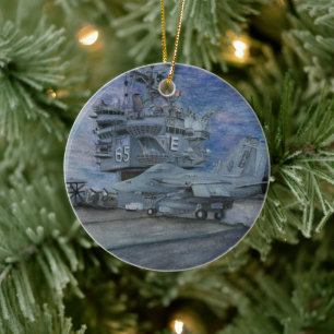 USS Enterprise Ceramic Tree Decoration