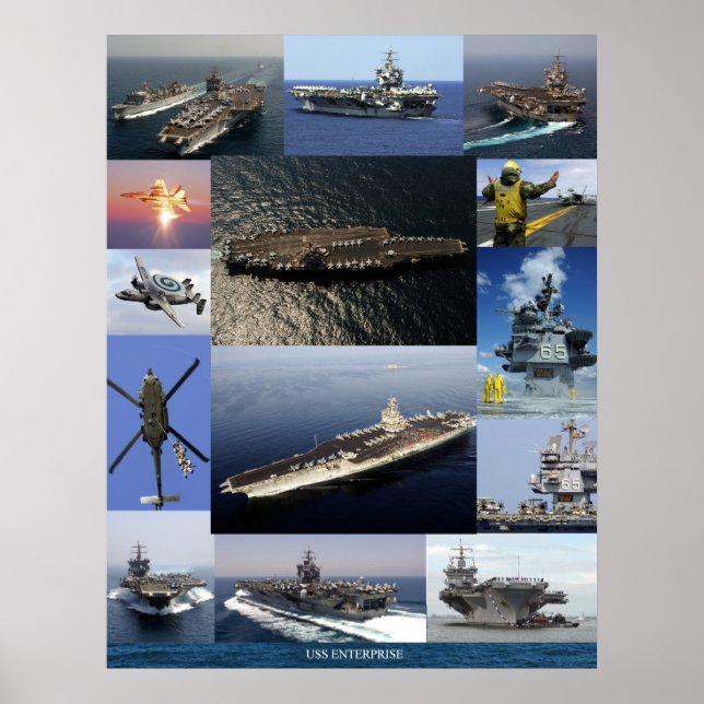 USS Enterprise Collage Poster (Front)