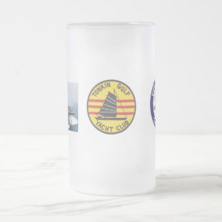 USS ENTERPRISE CVAN 65 FROSTED GLASS BEER MUG