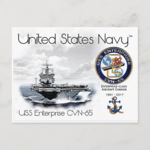USS ENTERPRISE CVN-65 - POSTCARD
