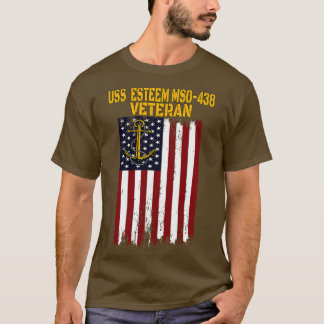 USS Esteem MSO438 Minesweeper Warship Veterans Day T-Shirt