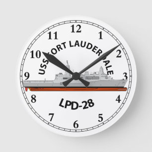 USS FORT LAUDERDALE, LPD-28, SAN ANTONIO    ROUND CLOCK