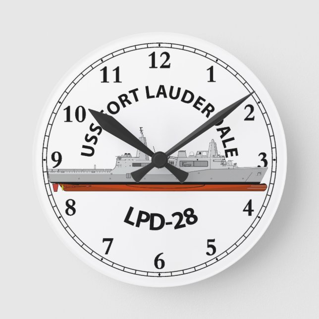 USS FORT LAUDERDALE, LPD-28, SAN ANTONIO    ROUND CLOCK (Front)