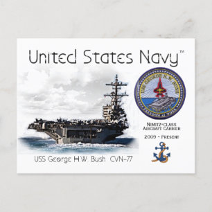 USS GEORGE H.W. BUSH AIRCRAFT CARRIER - Postcard
