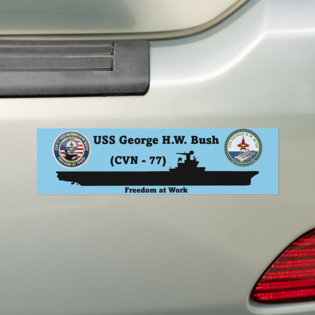 USS George H.W. Bush (CVN-77)  Bumper Sticker (On Car)