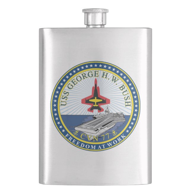 USS George H.W. Bush (CVN-77)  Hip Flask (Front)