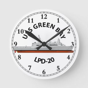 USS GREEN BAY, LPD-20, SAN ANTONIO    ROUND CLOCK