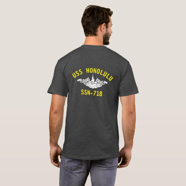 USS Honolulu Navy Veteran T-Shirt (Back Full)